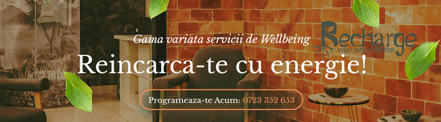 Recharge Wellness Center - Masaj, salina, oxigenoterapie hiperbara, consultatie nutritie, vitaminizare, medicina sportiva, Bucuresti Logo